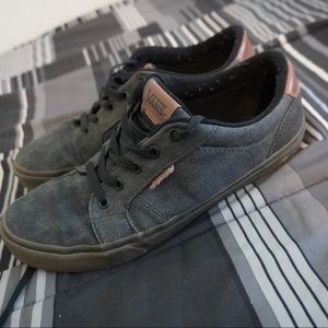 10.5 Charcoal and Leather Vans.